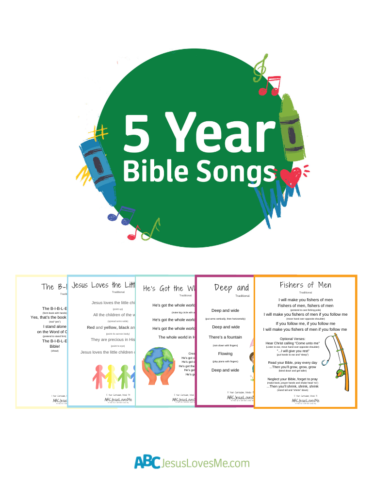 5 Year Bible Song Packet