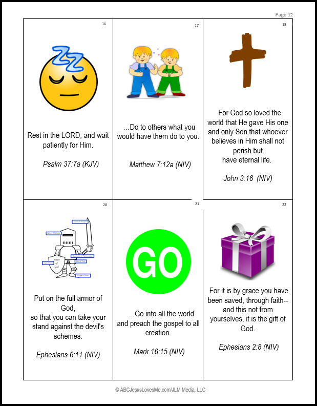 5 Year Workbook Memory Verse Cards