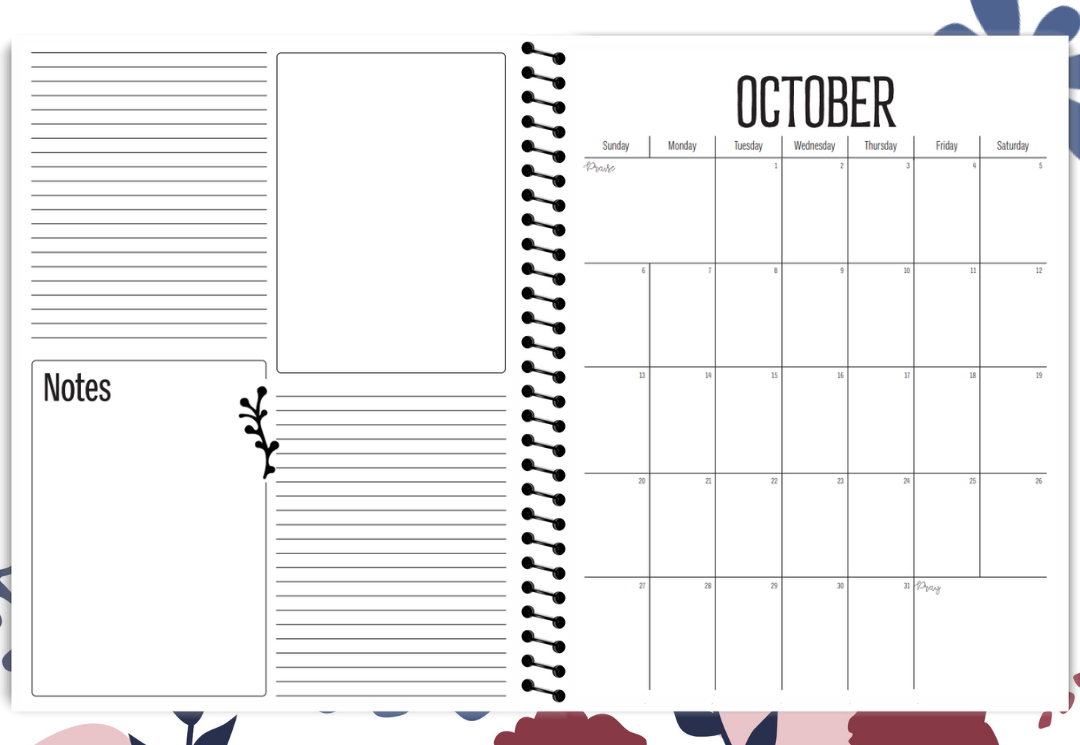 Be Intentional Planner Monthly Layout