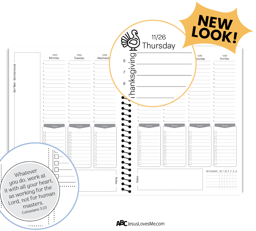 Be Intentional Planner Monthly Layout
