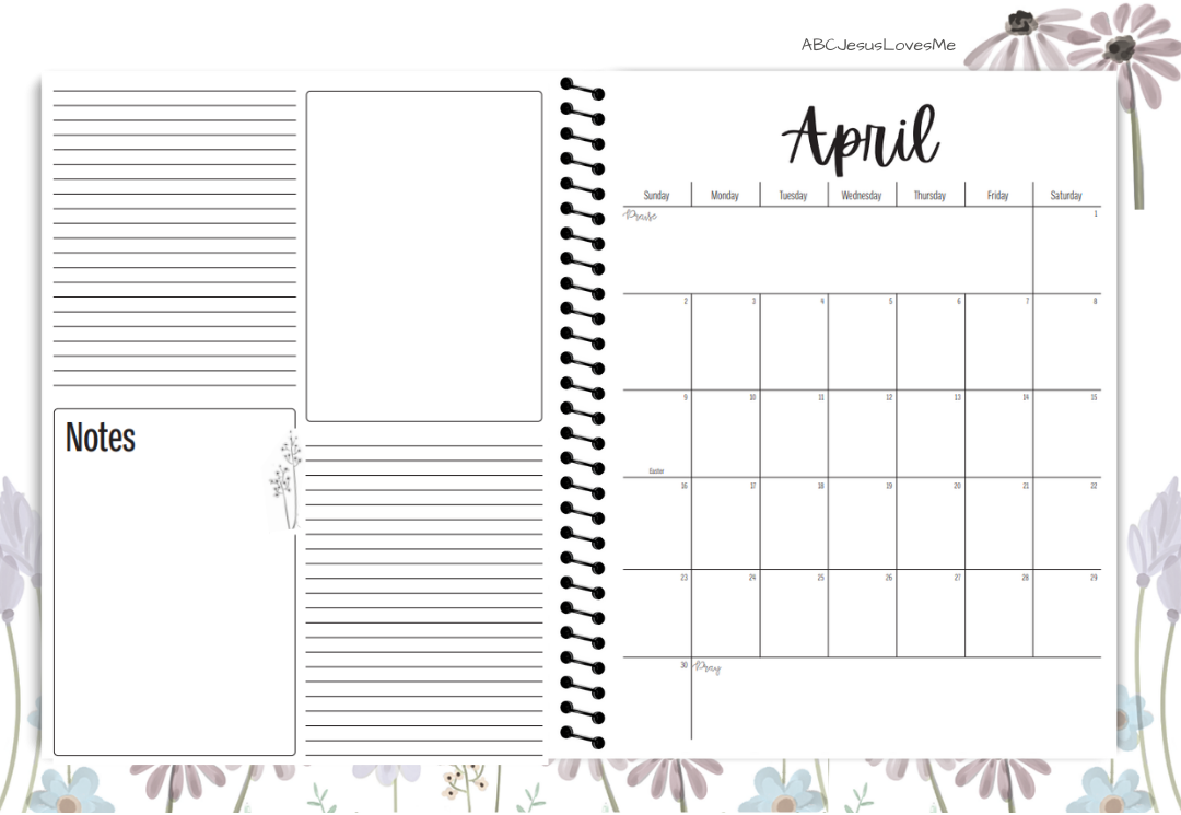 Be Intentional Planner Monthly Layout