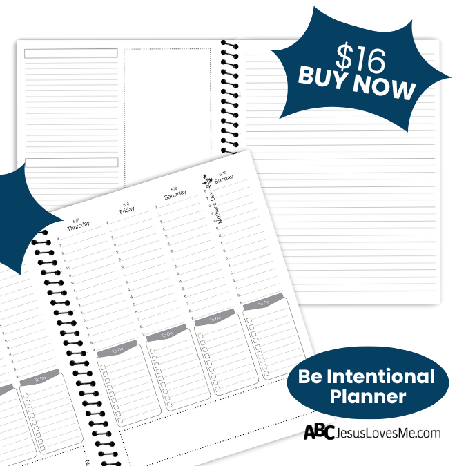 Be Intentional Small Planner Notes Layout