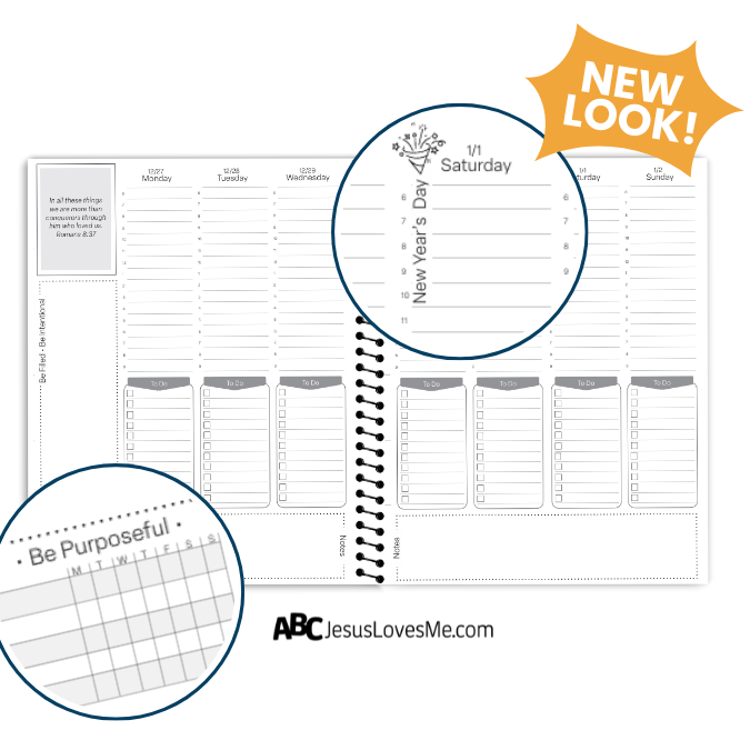 Be Intentional Small Planner Weekly Layout